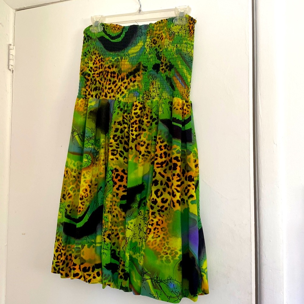 Strapless Camouflage Dress